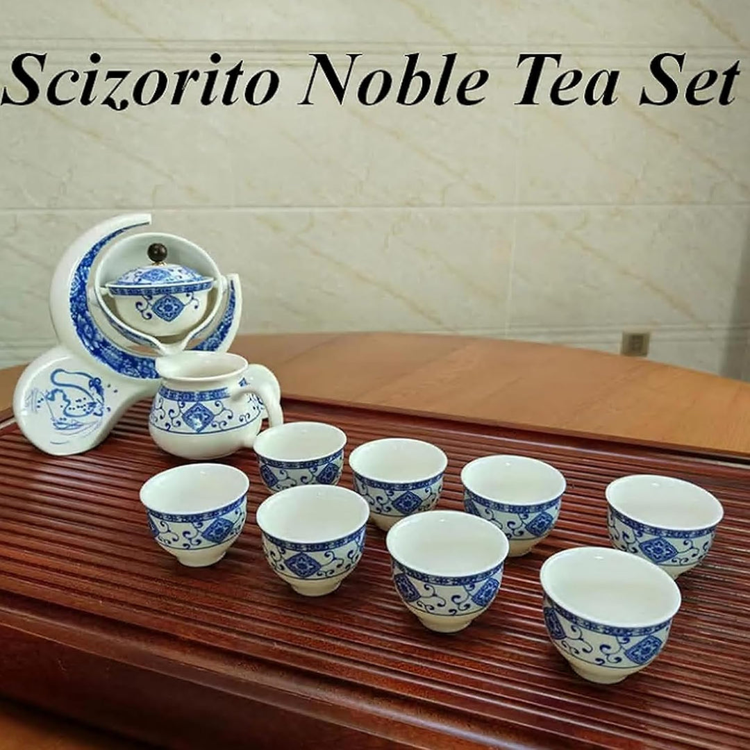 Hochwertige Chinesische Tee-Set-Geschenkbox, Rotierendes Kung Fu Tee-Set, Reines Handfeuern, Mit Rot