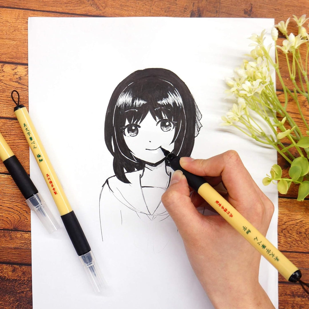 Kuretake Bimoji Brush Pen für Manga/Kalligraphie (5) 1, 1