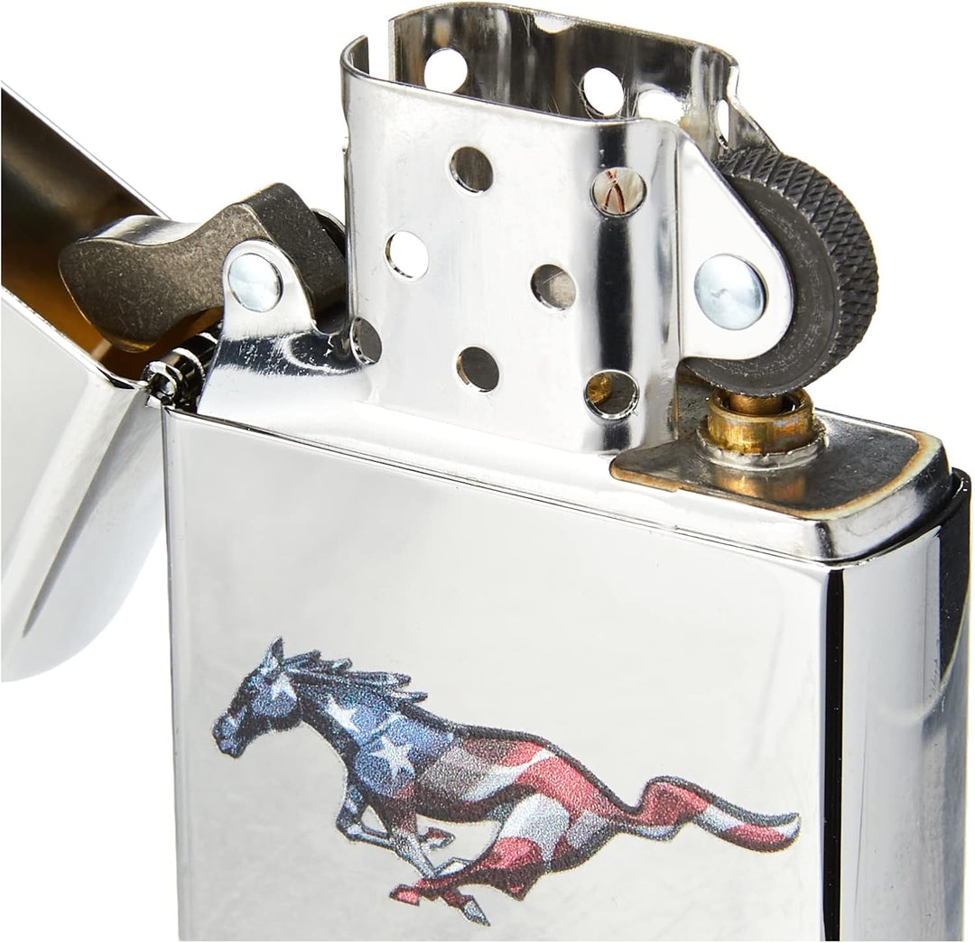 Zippo Sturmfeuerzeug - Ford, High Polish Chrome, Lustre-Color Image - Nachfüllbar - Wiederverwendbar