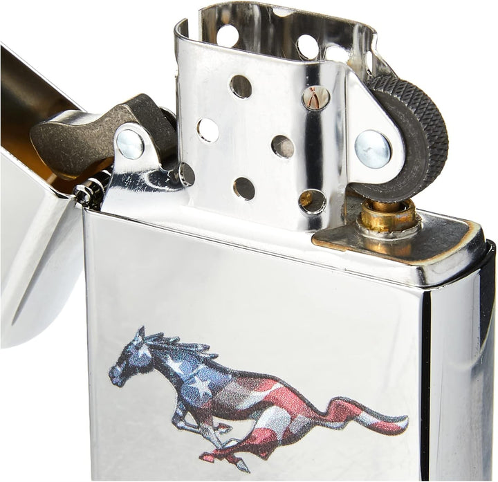 Zippo Sturmfeuerzeug - Ford, High Polish Chrome, Lustre-Color Image - Nachfüllbar - Wiederverwendbar