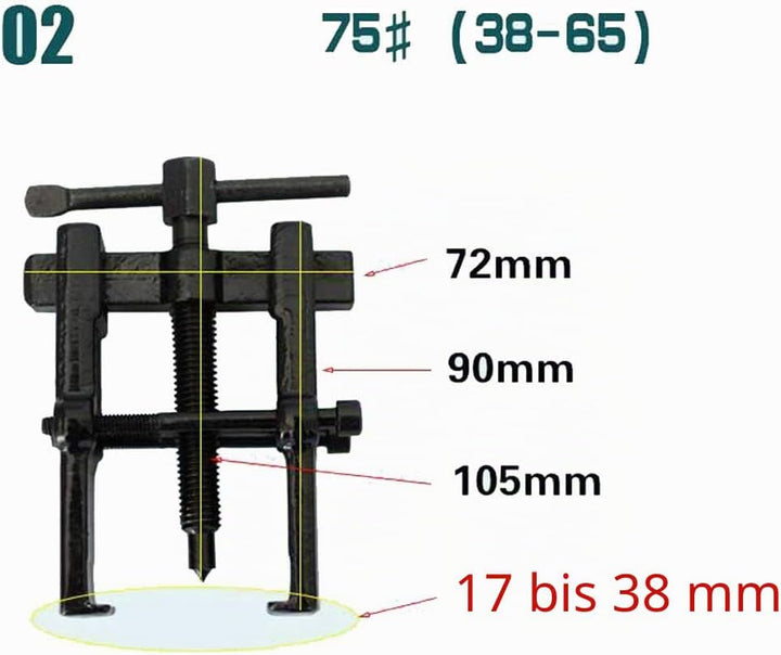 Lagerabzieher mit 2 Backen, Handwerkzeug, 1,7-3,8 cm