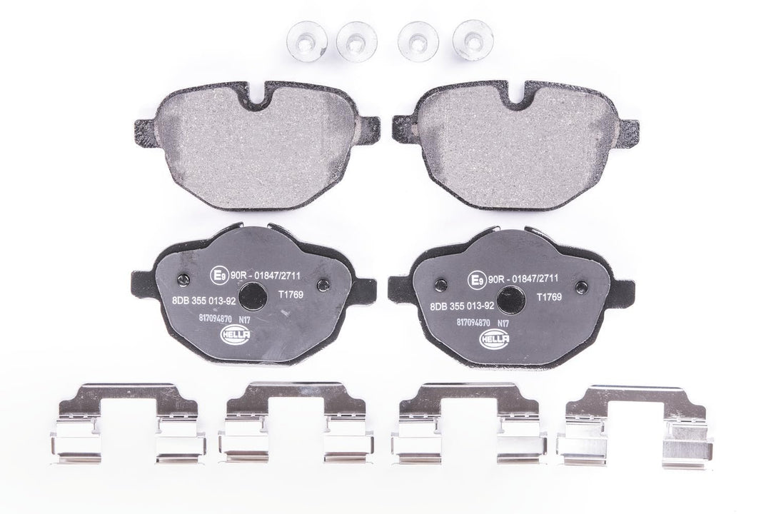 HELLA PAGID 8DB 355 013-921 Bremsbelagsatz - T1769 - Dicke/Stärke: 18mm - Bremssystem: TRW - für Ver