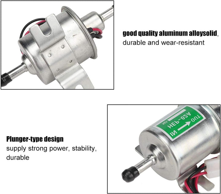 24V Pumpe - Kraftstoffpumpe 24V Universal Benzinpumpe Auto Boat Elektrische Kraftstoffpumpe Inline-F