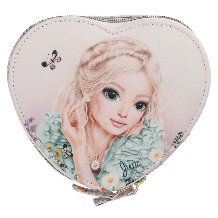 Depesche 13308 TOPModel Summer Feeling - Mini-Schmuckschatulle in Rosa, Schmuckkästchen in Herzform,