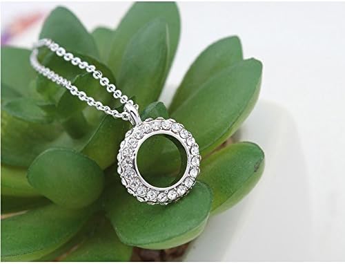Bungsa "CIRCLE Kette für Damen mit Anhänger rund silber 45cm - HALSKETTE mit offenem runden Anhänger