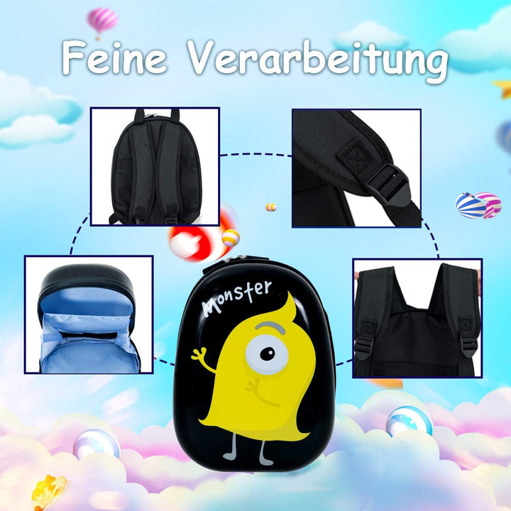 DREAMADE 2 TLG. Kinderkoffer & Rucksack, 16” +12” Kinderkofferset, Kindertrolley Kindergepäck, Handg