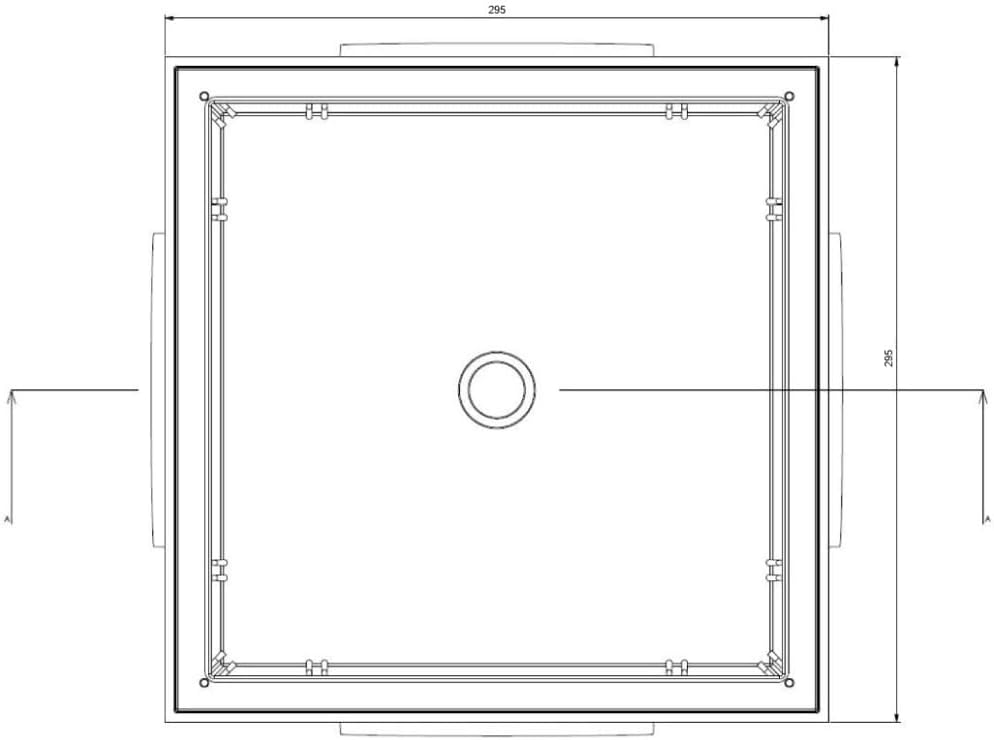 ARLI Revisionsschacht 300 x 300 x 300 mm Kontrollschacht mit Deckel - Hochwertiger Wartungsschacht f