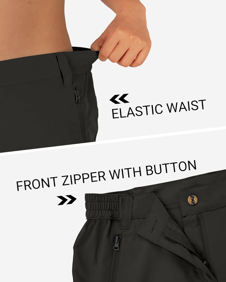 Outdoor Ventures Kurze Hose Damen UPF50+ UV Schutz Wander Shorts Sommer Leicht Trekking Shorts Stret