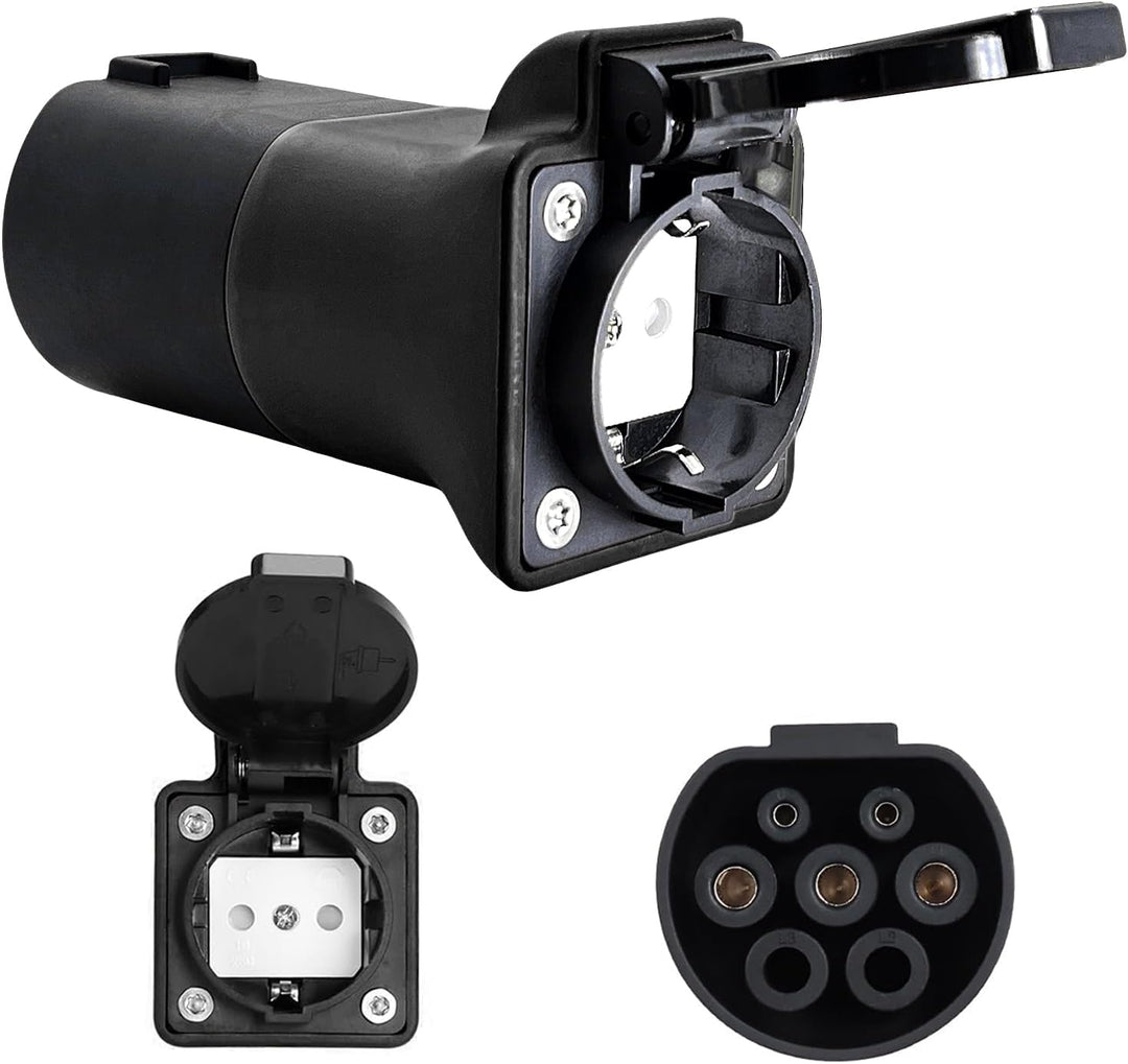 Adapter V2L für EV, 3,5 KW 16A 220V Portable EV Discharger | Typ2 Schuko Fahrzeug zu Last Aussenentl