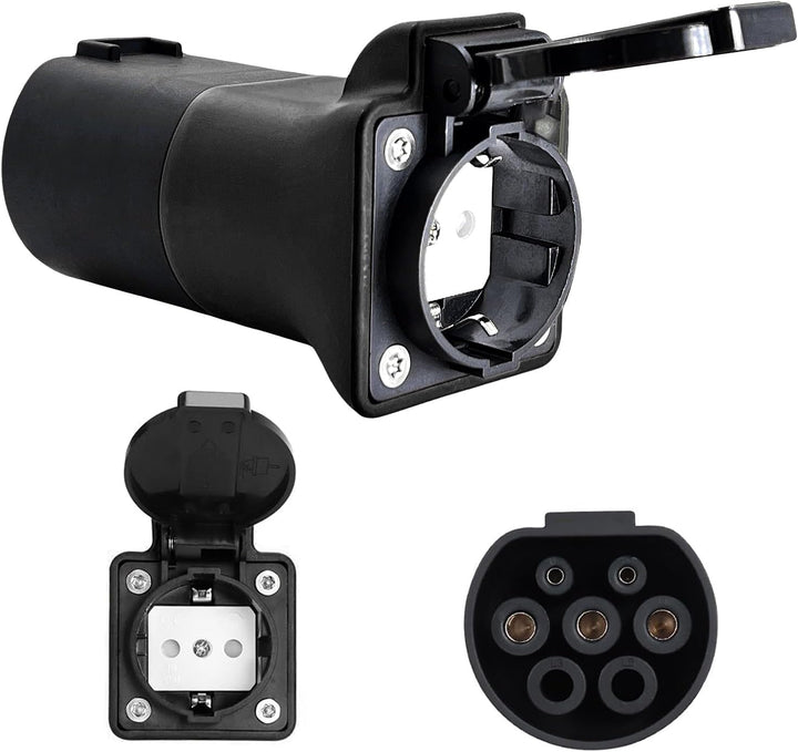 Adapter V2L für EV, 3,5 KW 16A 220V Portable EV Discharger | Typ2 Schuko Fahrzeug zu Last Aussenentl
