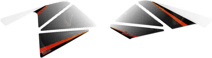 BIKE-label Seitentank Pad Orange Schwarz kompatibel für KTM 125 Duke 800420