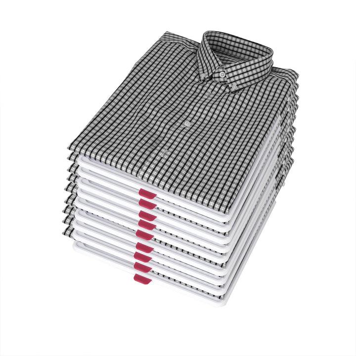 10 Stück T-Shirt-Organizer, Schrank-Organizer, abnehmbare, stapelbare Kleiderablagen, zusammenklappb