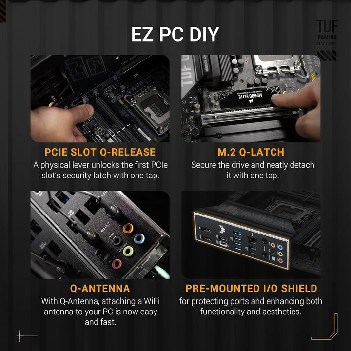 ASUS TUF Gaming B660M-PLUS WiFi Mainboard Sockel Intel LGA 1700 (Intel B660, mATX, DDR5 Speicher, Du