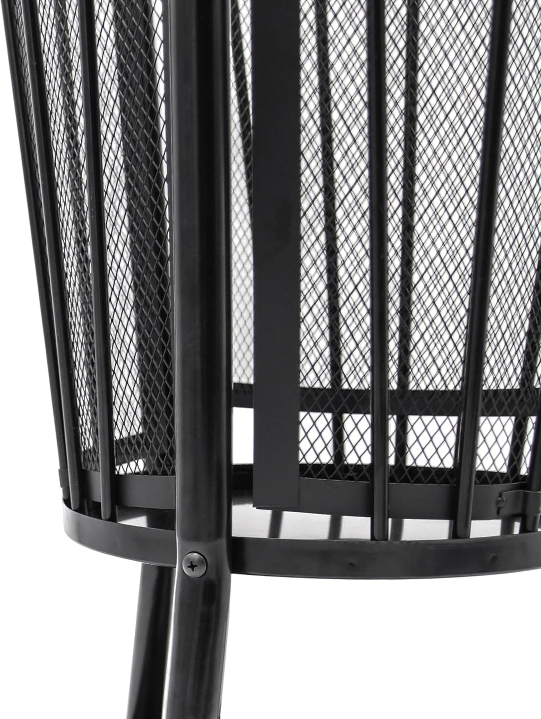 Spetebo Feuerkorb aus Eisen mit Funkenschutz - 60 x 40 cm - Feuerstelle Eisenschale Gartenfeuer Feue