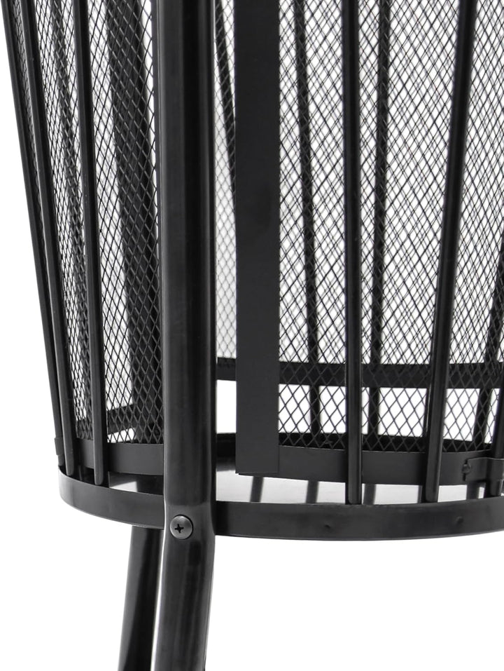Spetebo Feuerkorb aus Eisen mit Funkenschutz - 60 x 40 cm - Feuerstelle Eisenschale Gartenfeuer Feue