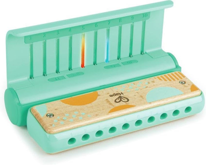 Hape Leuchtende Lern-Harmonica | Mundharmonika Musikspielzeug mit Licht für Kinder | ab 3 Jahren, Bl
