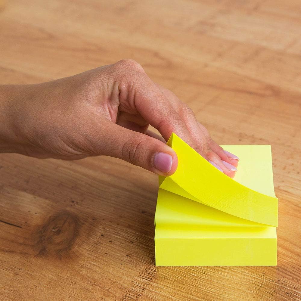 D.RECT 009326 Haftnotizwürfel Super Sticky Notes Selbstklebende Haftnotizzettel in 76x76mm 400 Blatt