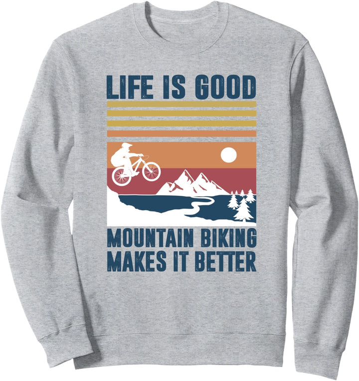 Mountainbike Geschenke für Männer Frauen Kinder MTB It Sweatshirt