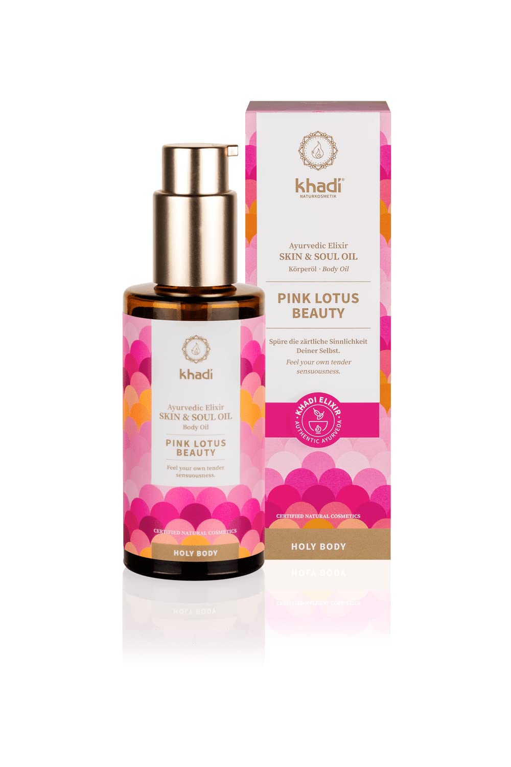 khadi PINK LOTUS BEAUTY Ayurvedisches Elixier Skin & Soul Oil, Harmonisierendes Sinnes-Öl, ausgleich