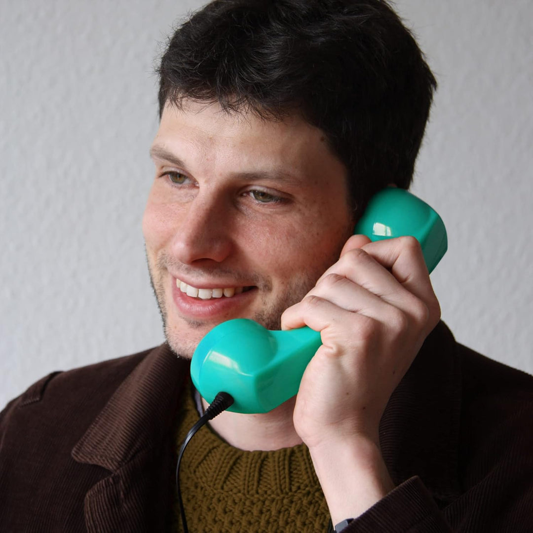 Opis 60s Micro - Retro Handyhörer für Android Smartphones, Tablets, Notebooks und Handys in der Form