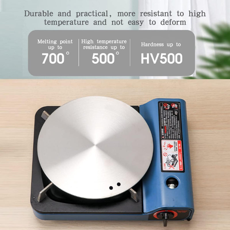 24cm Edelstahl Induktion Adapterplatte mit Abnehmbar Griff, Hitze Diffusor Induktions Platte Zwische