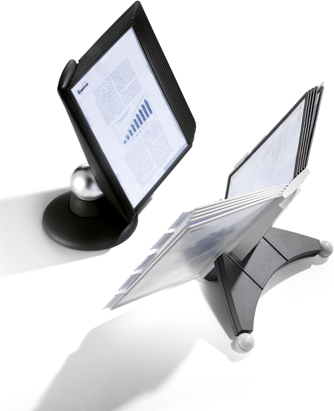 Durable Sichttafelsystem Sherpa Table mit 10 Sichttafeln, 1 Stück, schwarz/grau, 563222 Tisch 10 Taf