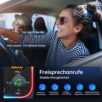 Syncwire Bluetooth 5.4 FM Transmitter Auto Ladegerät 54W PD&QC3.0 USB C Auto Adapter [Schnellladung]