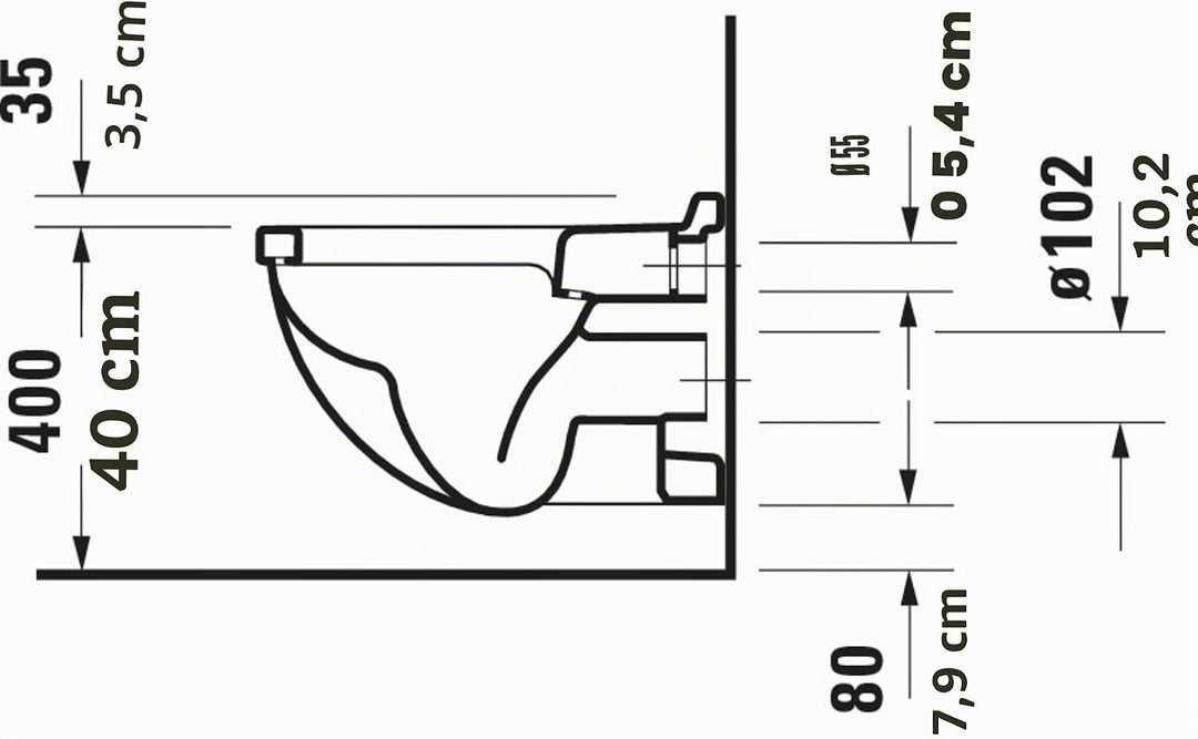 Duravit Starck 3 WC-Suspended Starck 3 230 mm weiss