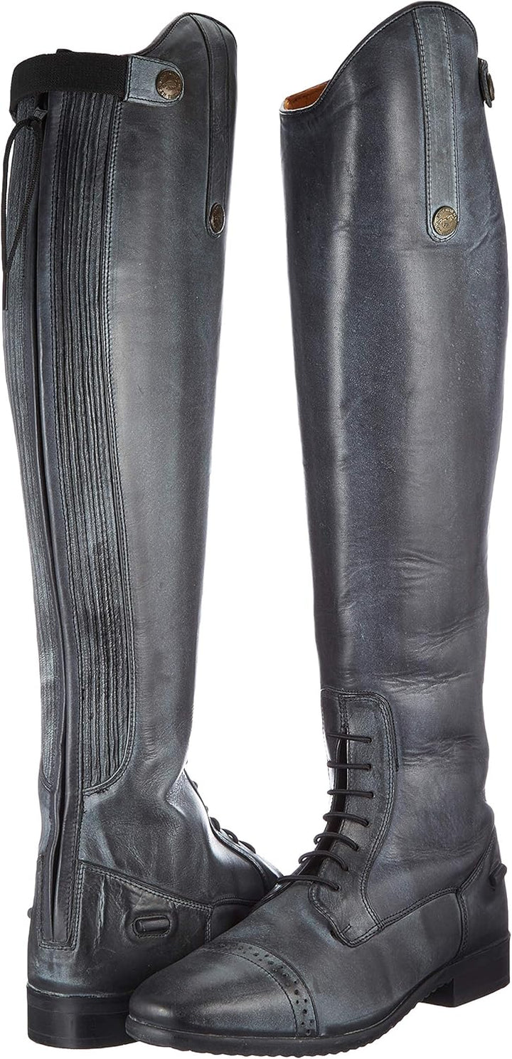 HKM Herren Reitstiefel Valencia Standardlänge/Weite 45 EU Schwarz Grau, 45 EU Schwarz Grau