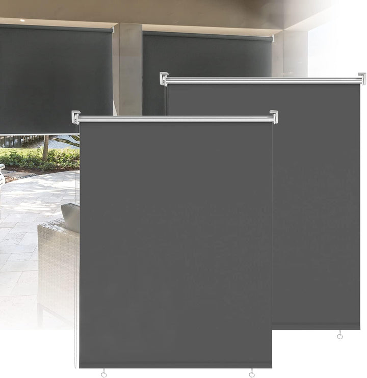 Sonnewelt Vertikalmarkise,100 x 240 cm Senkrechtmarkise,Verdunklungsrollo Rollo zum Einhängen,Klemmr