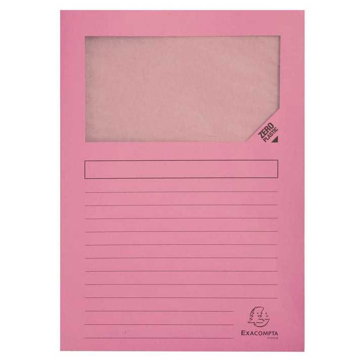 Exacompta 50156E Packung mit 100 Fenstermappen Super, PEFC zertifiziert, Karton 160g/qm, praktisch u