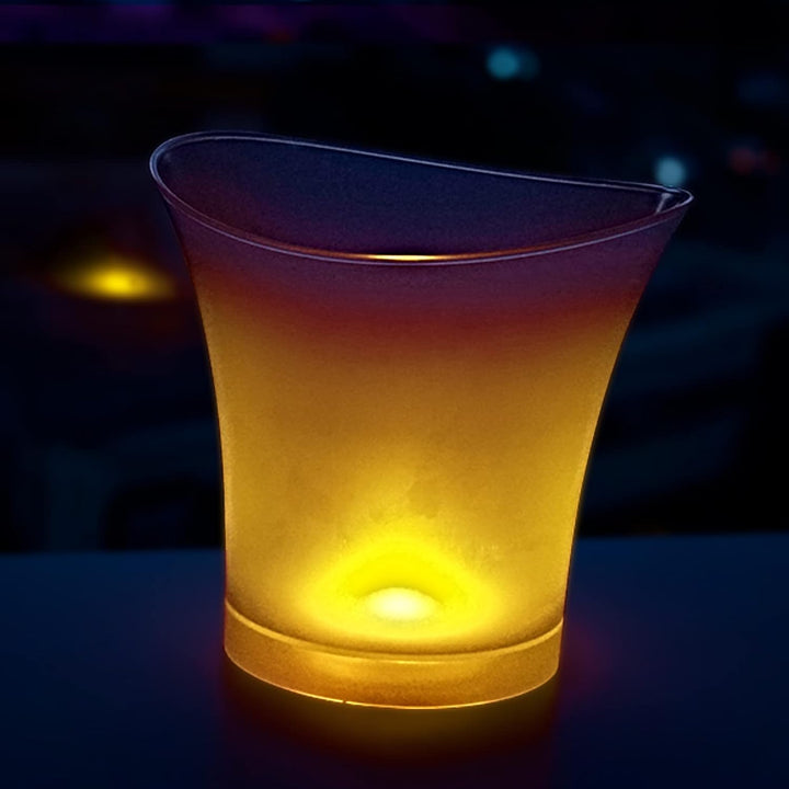 Led Eiskübel,sektkühler Led, 5L Led Eiseimer,Farbe Kann Eingestellt Werden, Bunter Farbverlauf,Bunte