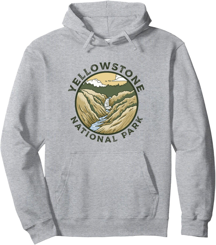 Yellowstone National Park Vintage Lower Falls 80s Pullover Hoodie