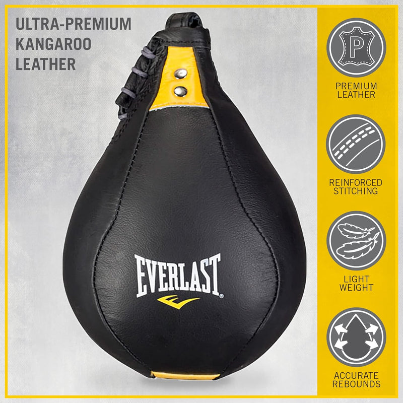 Everlast Unisex – Erwachsene Kangoroo Speed Bag Sandsäcke und Punchballs 9X6 Schwarz, 9X6 Schwarz