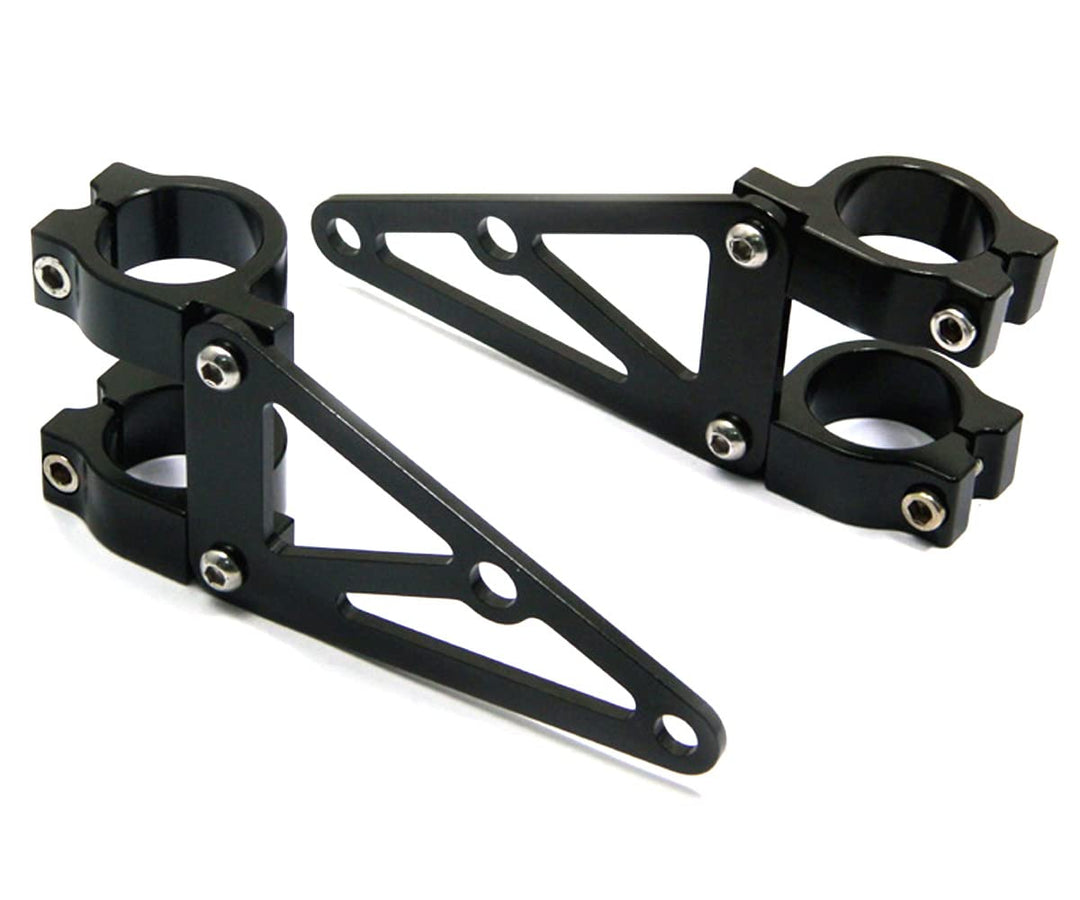 Alchemy Parts Hochwertig Paar Schwarz 37mm Durchmesser CNC Bearbeitet Scheinwerfer-Halter/Gabel Klem
