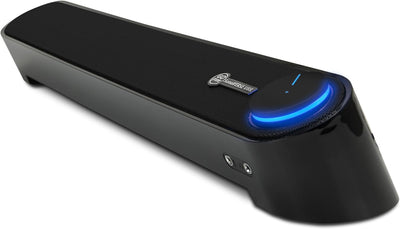 GOgroove Soundbar für PC Lautsprecher für Computer: Tragbarer 2.0 Stereo Speaker mit Eingebauten Sou