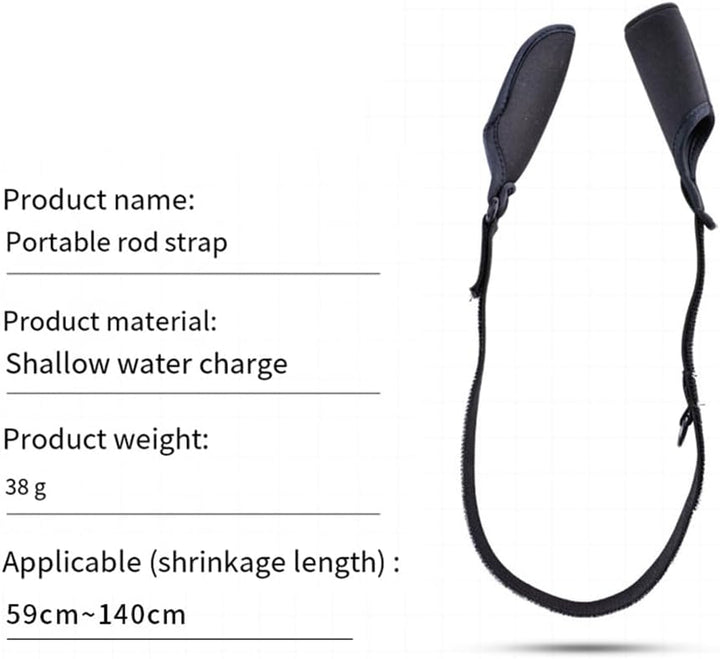 5 Stück Rutenschutz für Angelruten, Angelrutenhaltergurt 59 cm–130 cm Adjustable Neopren Rutenschutz