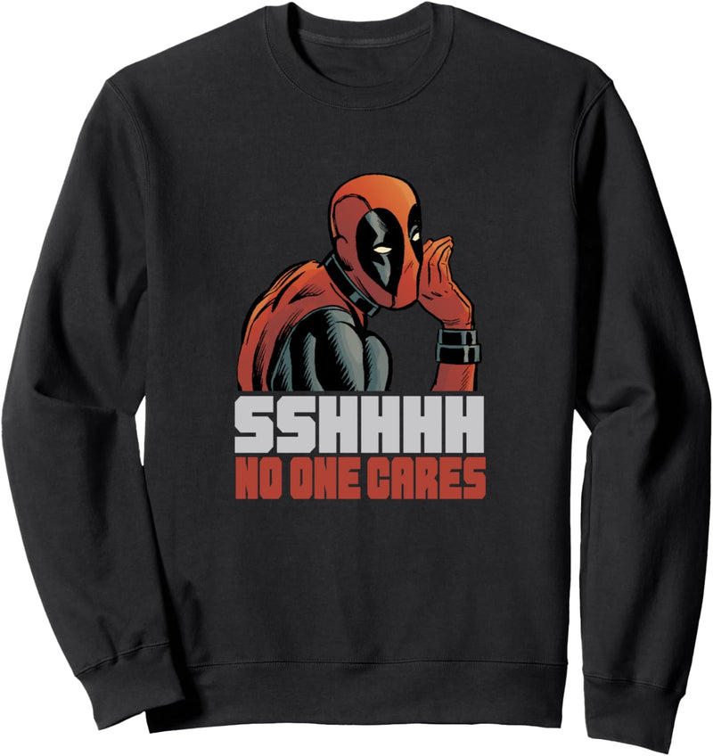 Marvel Deadpool SSHHHH No One Cares Whisper Sweatshirt
