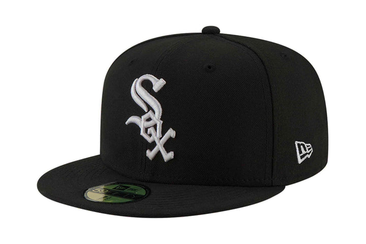 New Era Chicago White Sox Black Base 59Fifty Basecap 64 Navy, 64 Navy