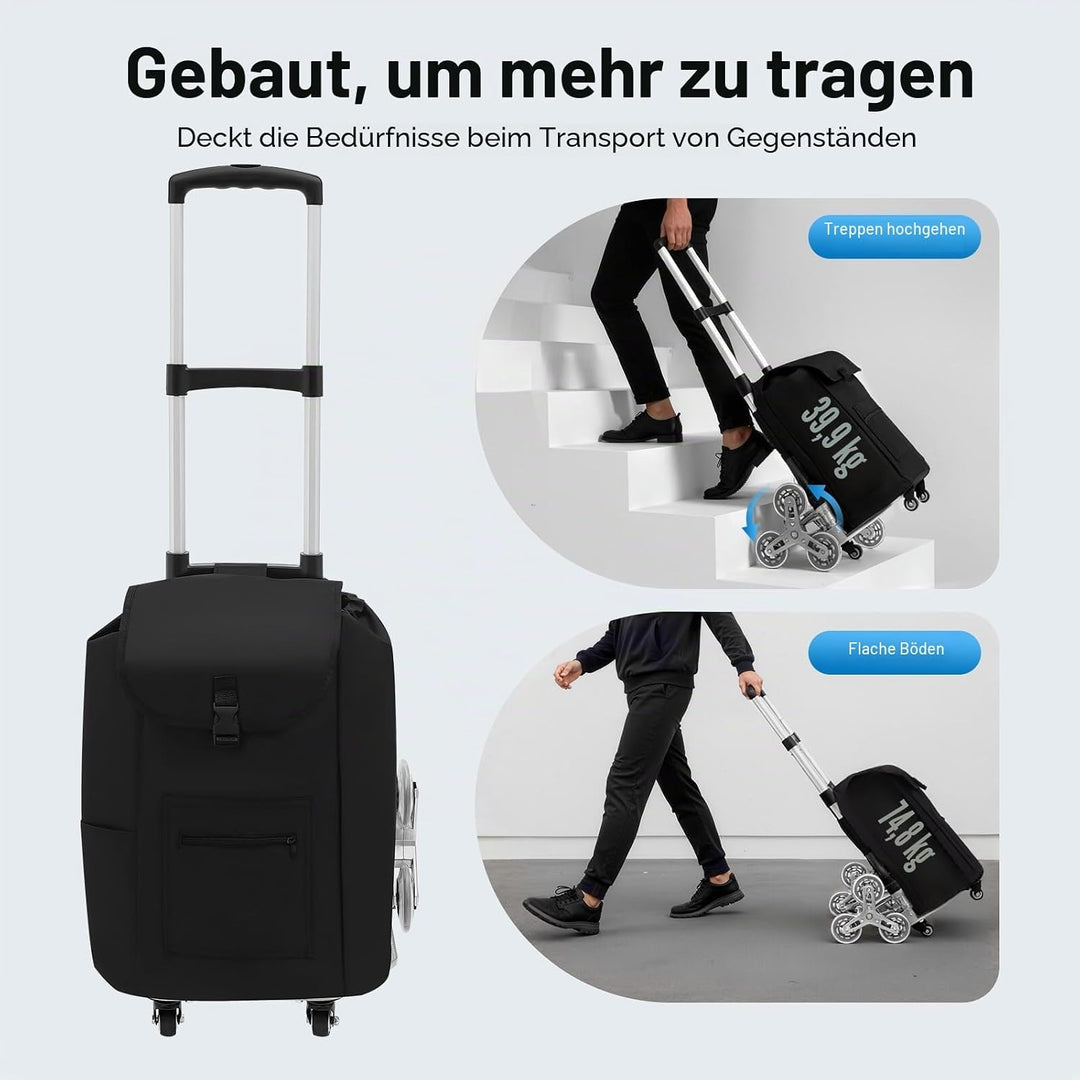 Einkaufswagen Klappbar Einkaufstrolley Sackkarre Klappbarer Treppensteige Dreirad- und Grössere wass