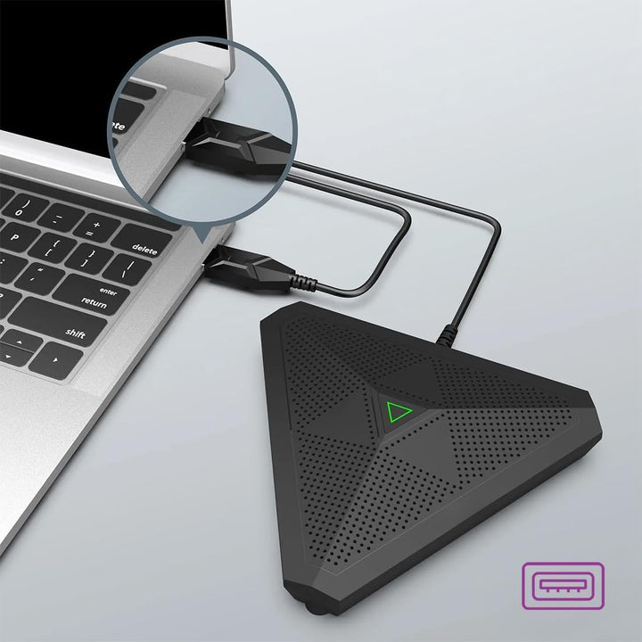 Spacetronik USB Konferenzmikrofon ohne Lautsprecher, USB Mikrofon PC mit Geräuschunterdrückung, Stum