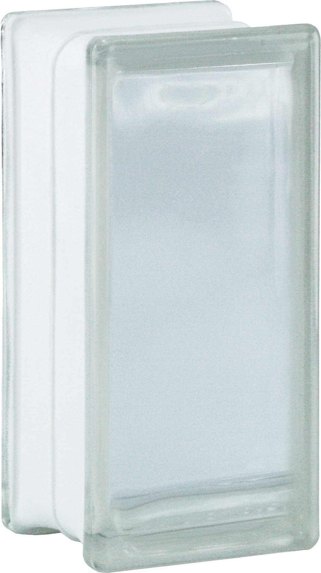 Fuchs Design Glasbaustein Vollsicht SUPER White Halbstein glänzend 19x9x8 cm - 6 Stück 19 x 9 x 8 cm