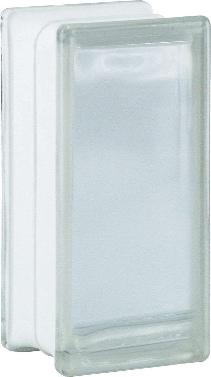 Fuchs Design Glasbaustein Vollsicht SUPER White Halbstein glänzend 19x9x8 cm - 6 Stück 19 x 9 x 8 cm