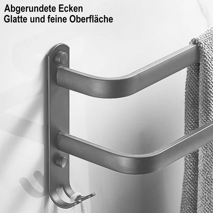 60CM Handtuchhalter Ohne Bohren, Handtuchhalter Grau, Handtuchhalter Wand, Handtuchhalter Ohne Bohre