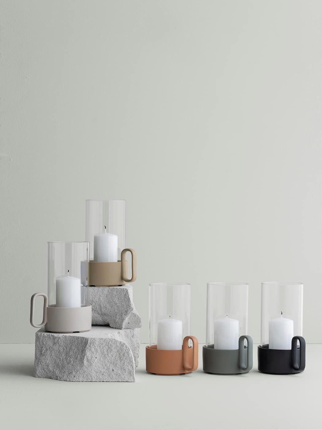 blomus Windlicht -YURAGI- Kerzenständer aus Keramik Farbe Duck Green 21x15 cm (66635), Duck Green