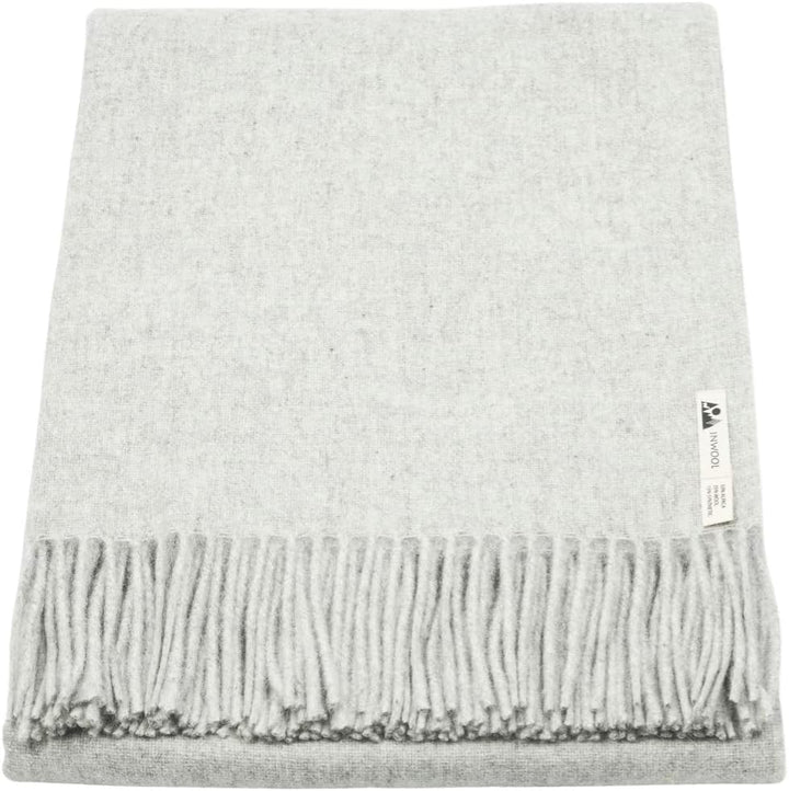 Generisch Alpaka Decke Wolldecke Kuscheldecke Plaid Classic 150x200 - Classic Hellgrau