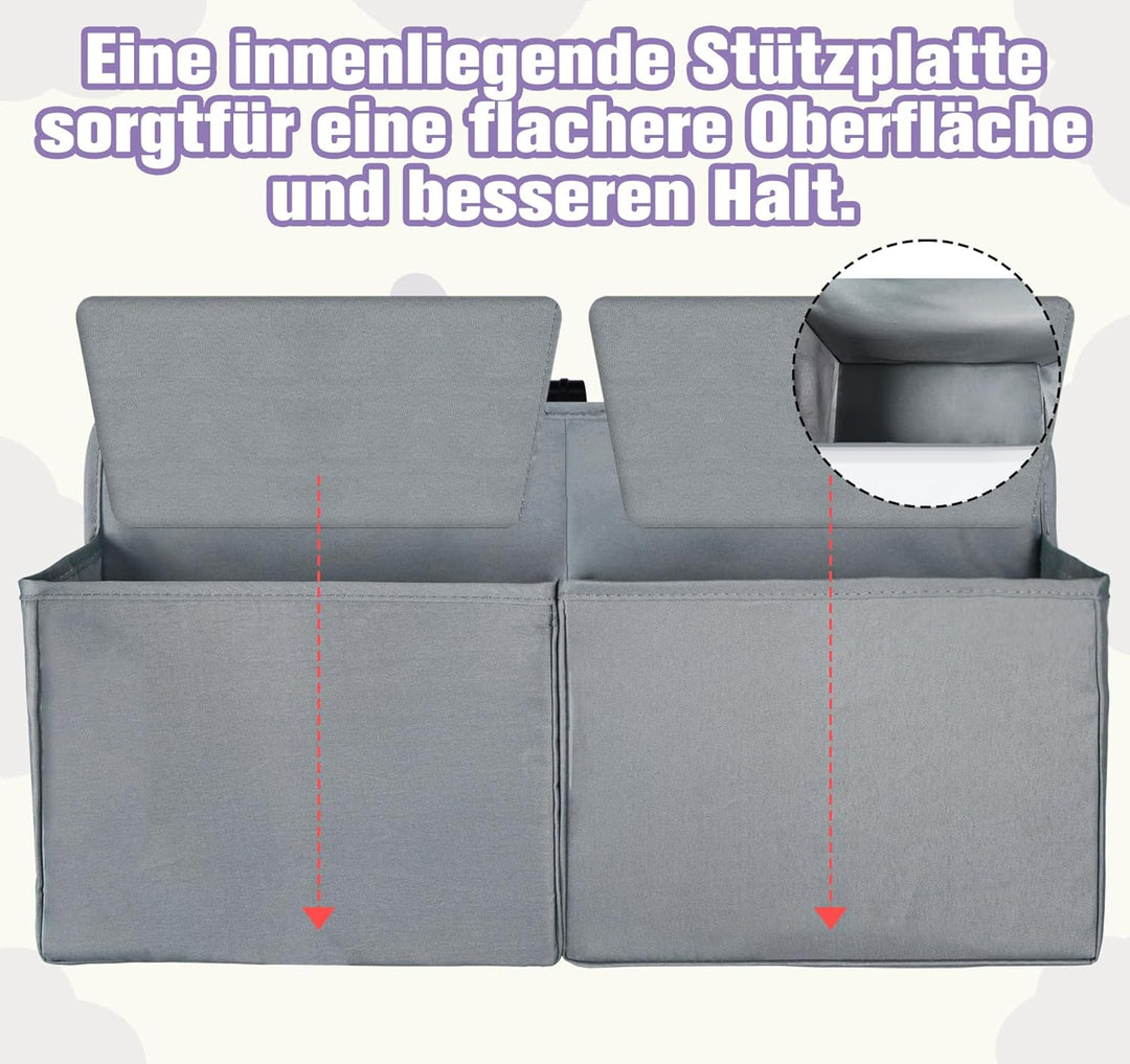 Laufstall Baby 120x120 cm mit Spielmatte und 2 Aufbewahrungstaschen,Laufgitter Baby mit Matratze,Bab