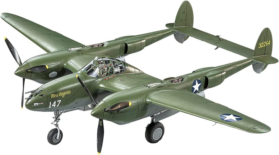 Tamiya 300061120 Fahrzeug 1:48 US P-38 F/G Lightning, originalgetreue Nachbildung, Modellbau, Plasti