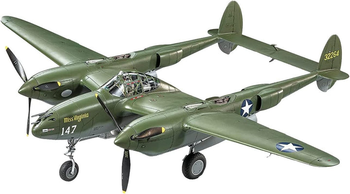 Tamiya 300061120 Fahrzeug 1:48 US P-38 F/G Lightning, originalgetreue Nachbildung, Modellbau, Plasti