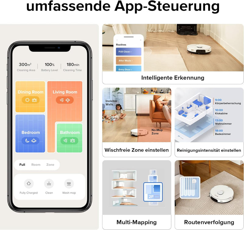 roborock S7 Pro Ultra 5100Pa Staubsauger Roboter mit Selbstwaschend/Selbstnachfüllend/Selbstentleere